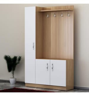 Bianco, Supporto Per Il Guardaroba, 180X110X31,8 cm, Piastra Di Particelle Rivestita Con Melamina