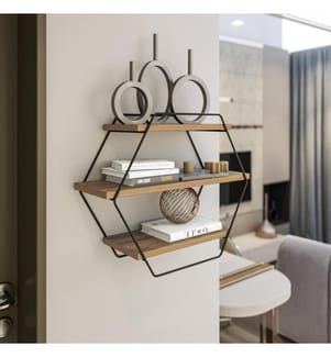 Mascella Atlantica, Mensole A Parete, 52X60X20 cm, Piastra Di Particelle Con Rivestimento Melamina