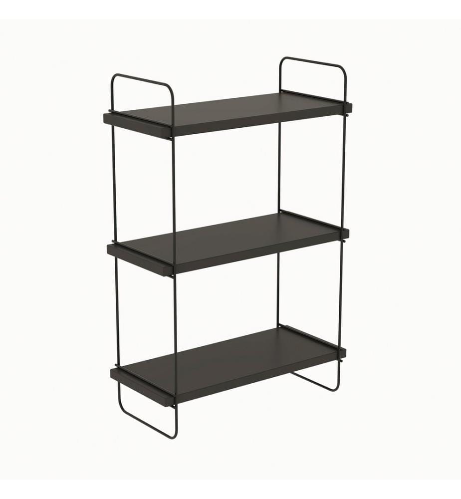 Étagère murale, anthracite, panneau de particules revêtu de 100% de mélamine