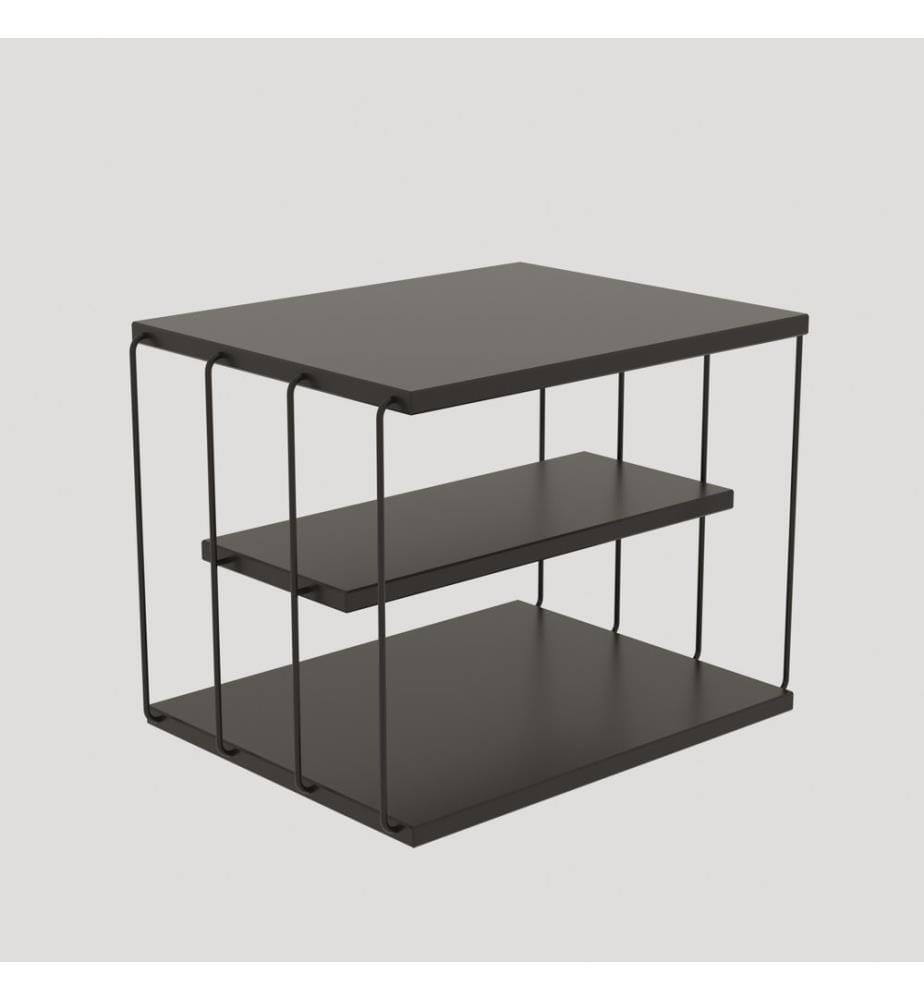 Anthrazit,Schwarz, Couchtische, 40X50X34 cm, Melaminbeschichtete Partikelplatte