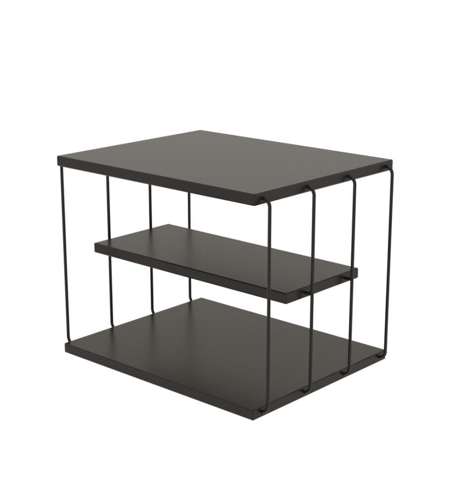 Anthrazit,Schwarz, Couchtische, 40X50X34 cm, Melaminbeschichtete Partikelplatte