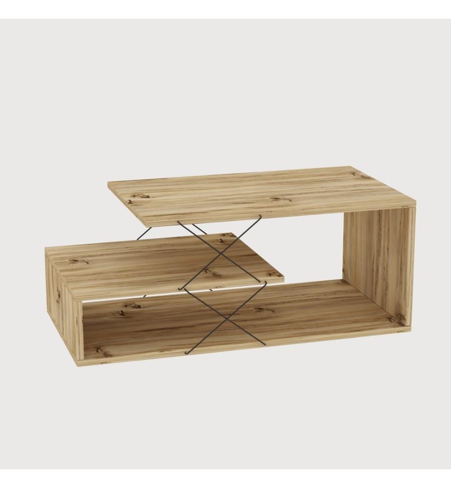 Eichenfarbig, Couchtische, 40X100X50 cm, Melaminbeschichtete Partikelplatte