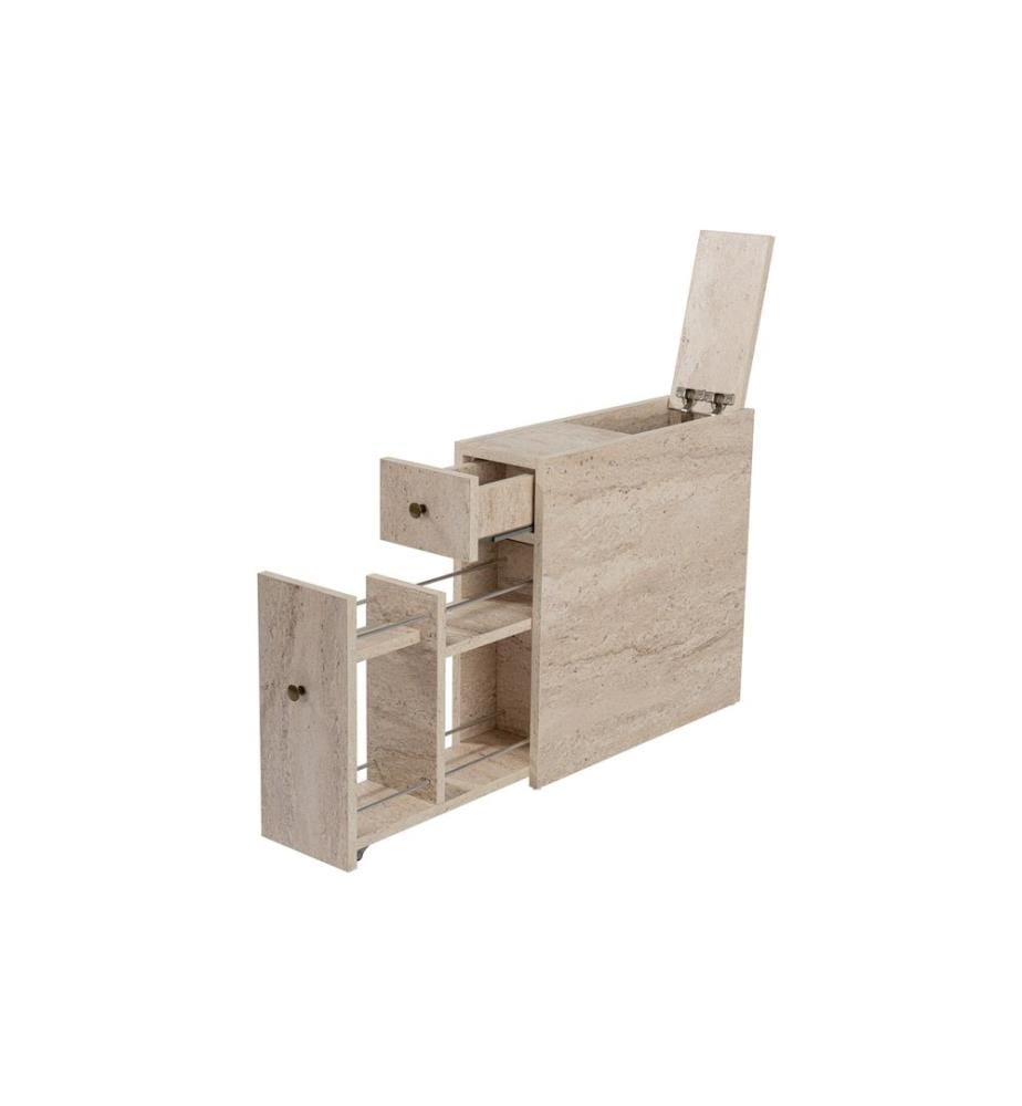 Badezimmerschrank, Travertin, 100 % MELAMINBESCHICHTETE SPANPLATTE