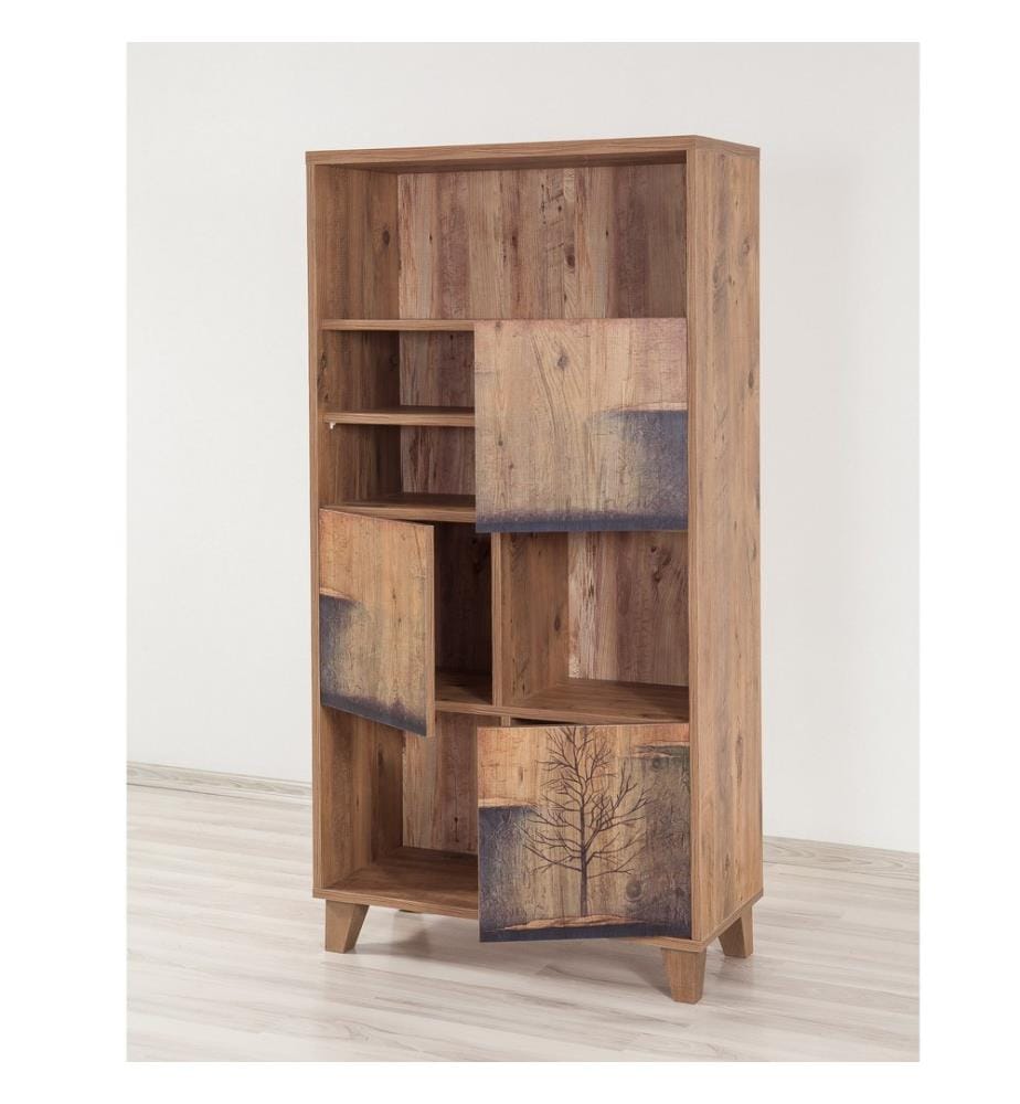 Jaw Atlantic, Librerie, 155X80X36 cm, Piastra Di Particelle Con Rivestimento Melamina