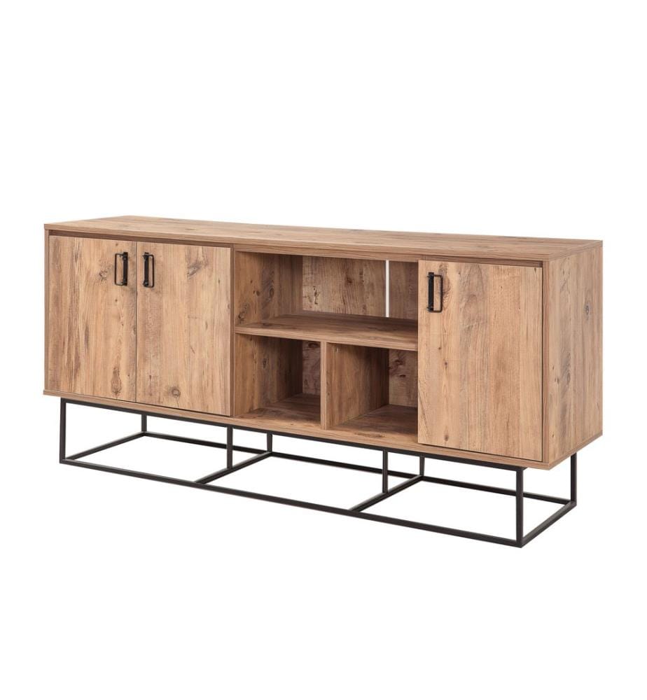 Console, Atlantic PineBlack, Melamine Coated Particle Board