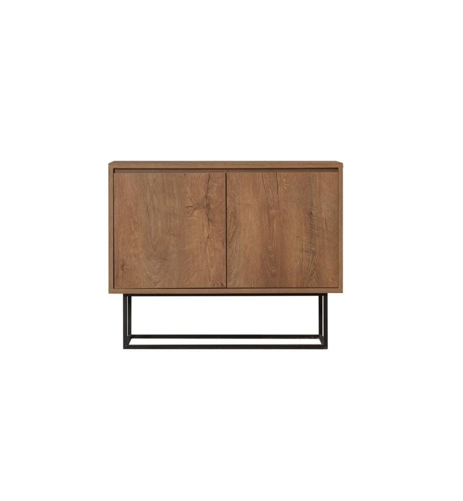 Console, WalnutBlack, Melamine Coated Particle Board