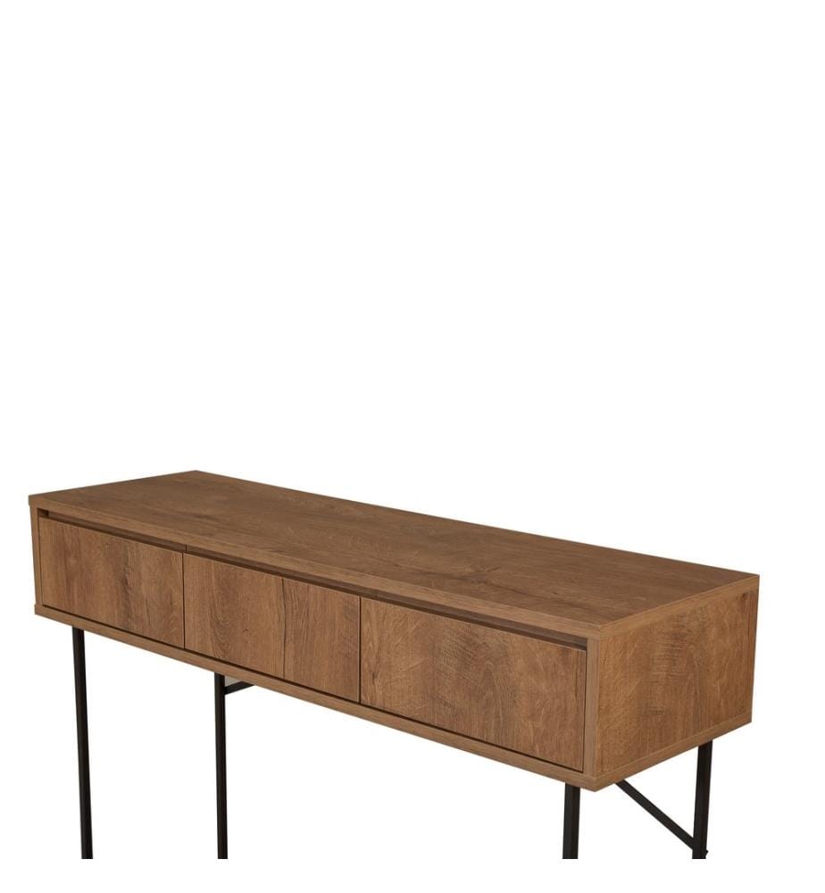 Sideboard, WalnutBlack, Melamine Coated Particle Board