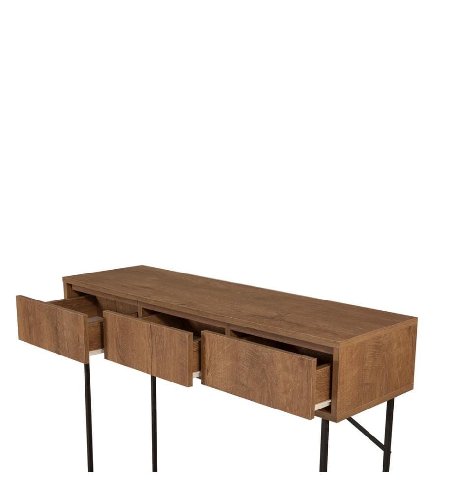 Sideboard, WalnutBlack, Melamine Coated Particle Board
