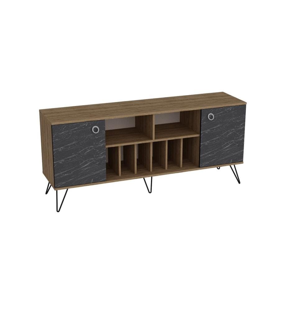 Console, WalnutBlack, Melamine Coated Particle Board