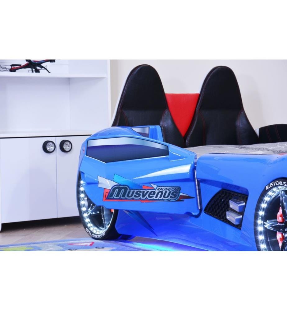 Car Bed, Multicolor, Melamine Coated Particle Board Body, ABS Outer Side