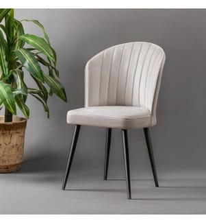 Set di sedie , 2 pezzi, Crema, Nero, MDF, Tessuto: Poliestere