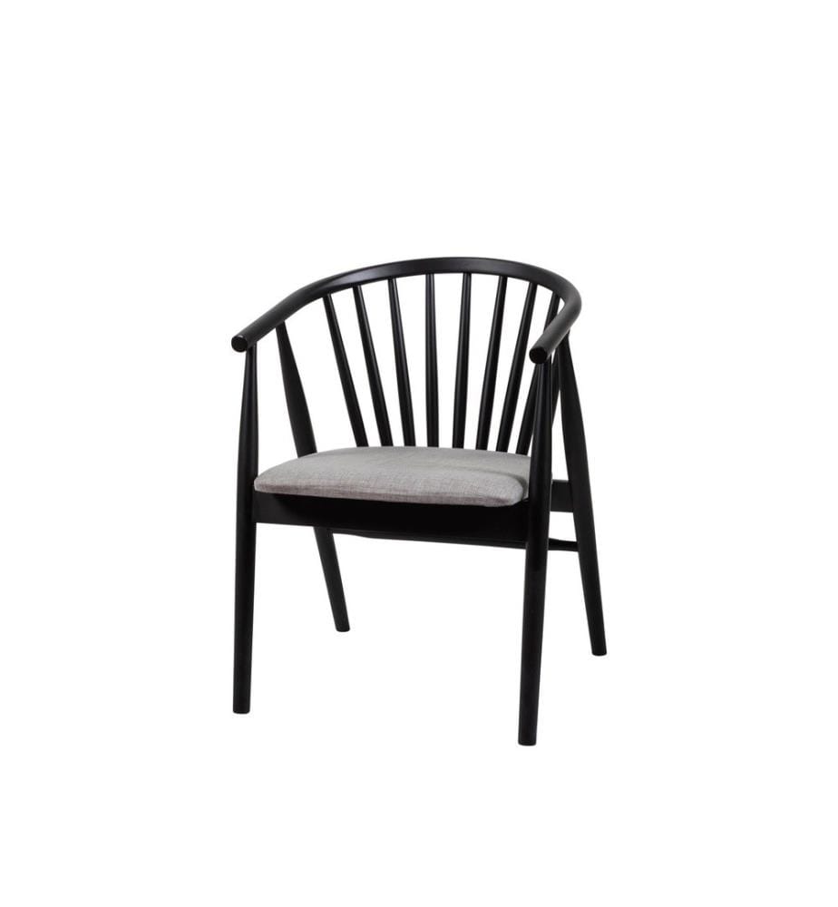Sedia, Nero, Beige, Legno massiccio