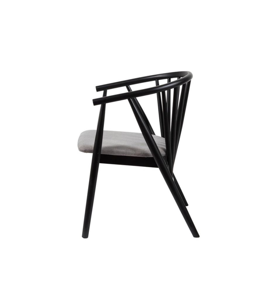 Sedia, Nero, Beige, Legno massiccio