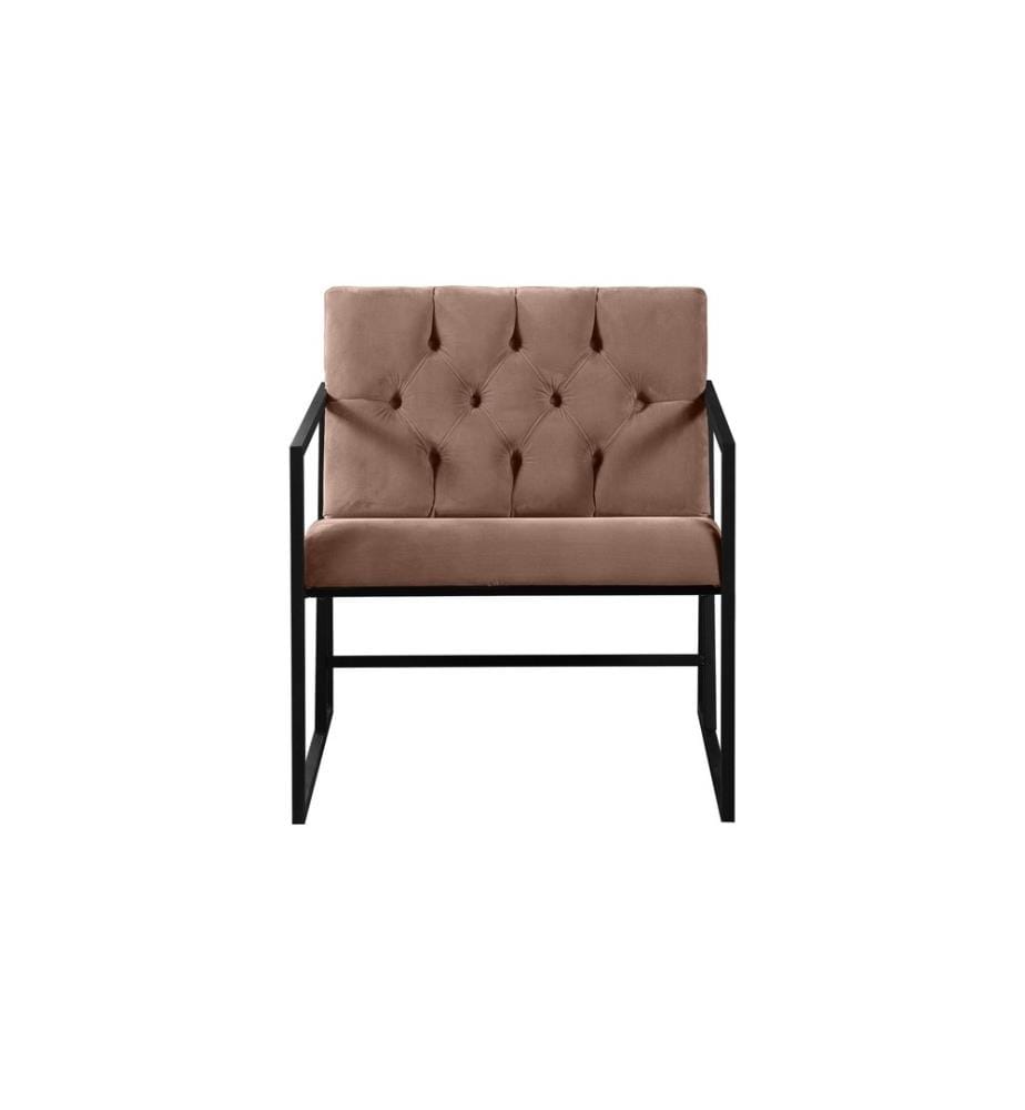 Sedia ad ala, Marrone chiaro, 100% metallo, Tessuto: 100% Babyface