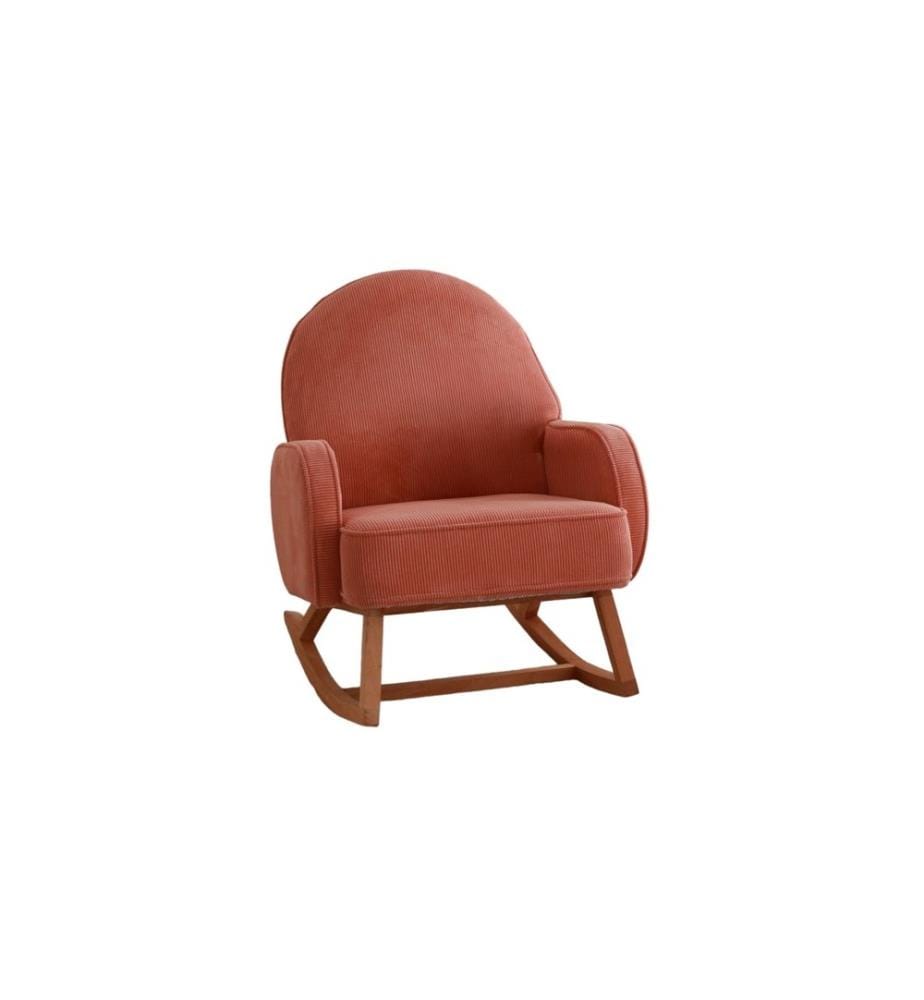 Ohrensessel, Koralle, 100% Polyester, Gestell: 100% Buche