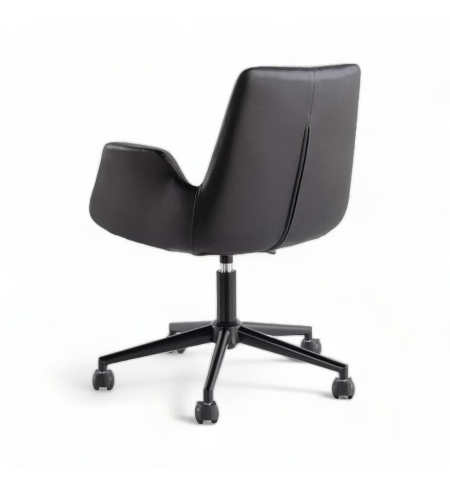 Chaise de bureau, Black, Anthracite, Upholstery : polyester, pieds en métal