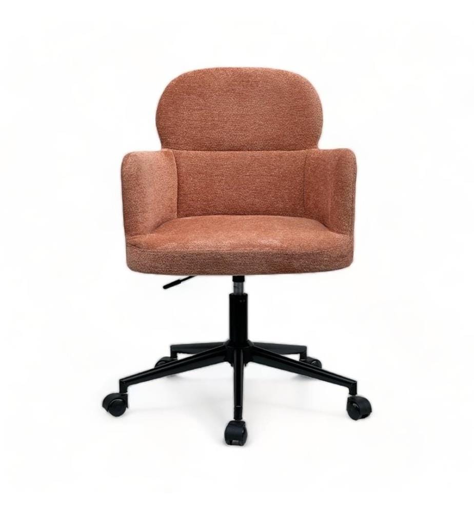 Bürostuhl, Orange, Polsterung: Stoff, Metallbeine