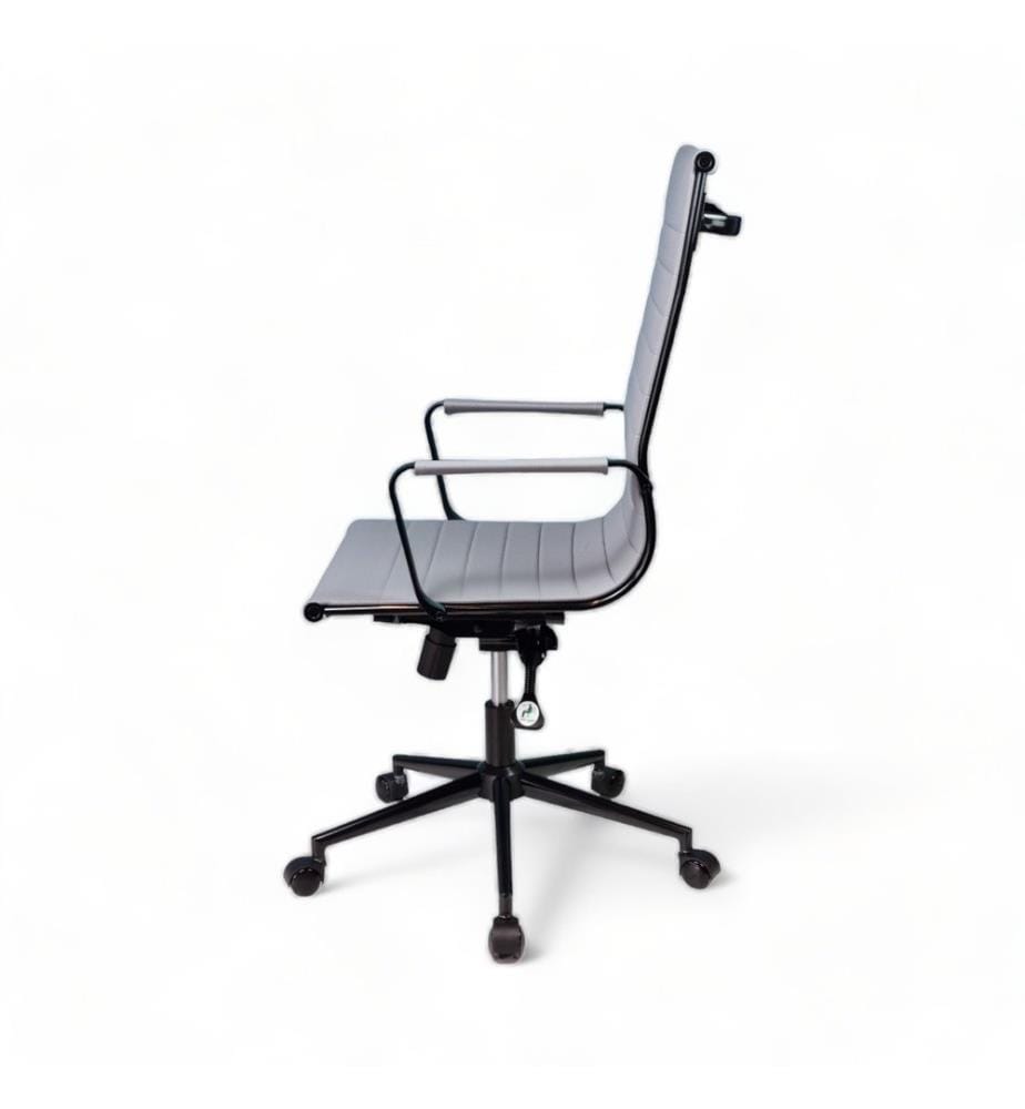 Sedia da ufficio, Grigio, Rivestimento: PVC