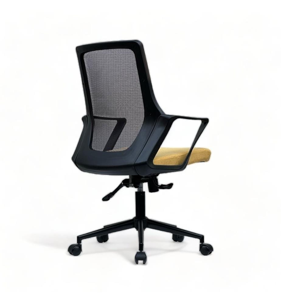 Chaise de bureau, jaune, rembourrage : Polyester
