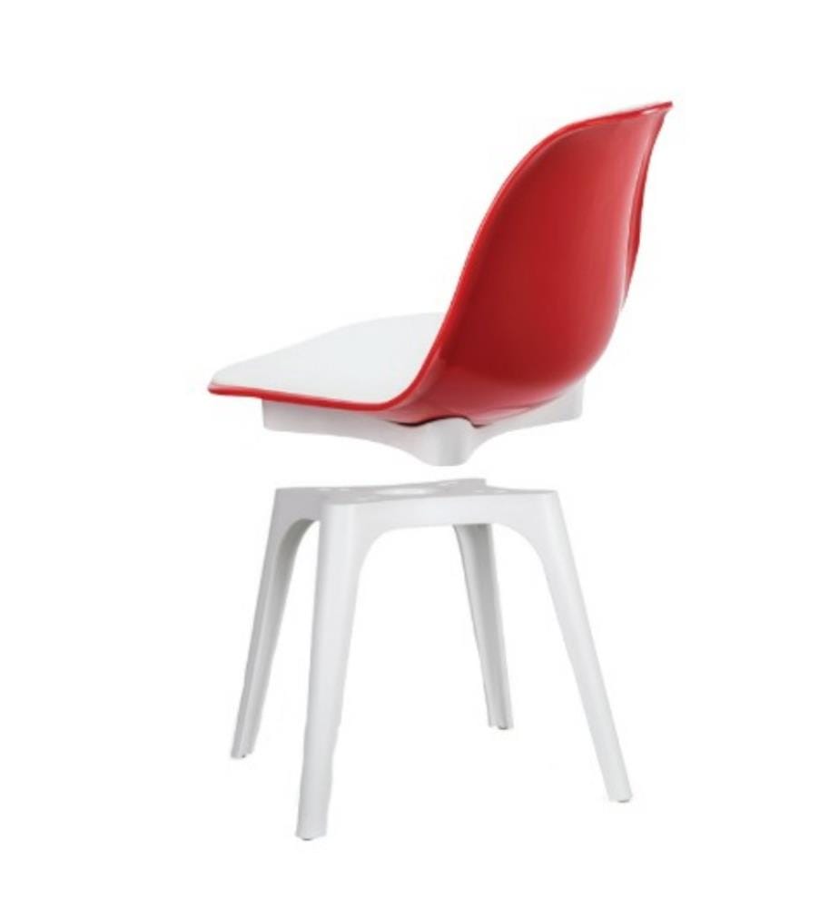 Stuhl-Set , 2 Stück, Rot, Weiss, 100% Polypropylen