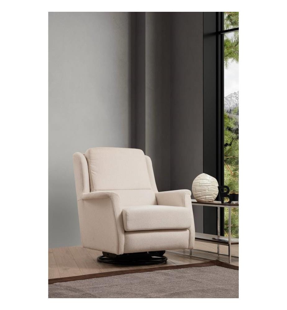 Chaise Wing, blanc, châssis : Bois de hêtre - panneau de particules, Tissu : 100% polyester