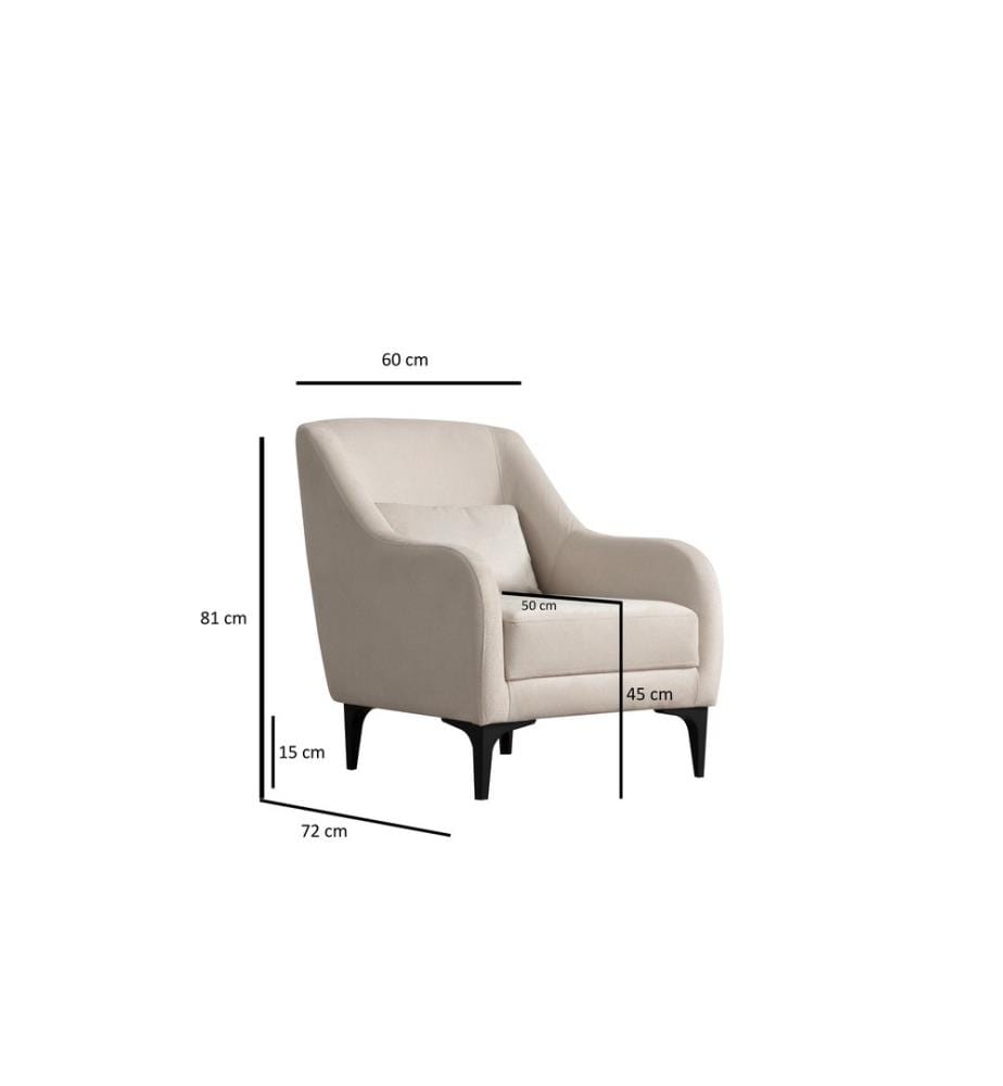 Ohrensessel, Ecru, Gestell: Buchenholz - Spanplatte, Stoff: 100% Polyester