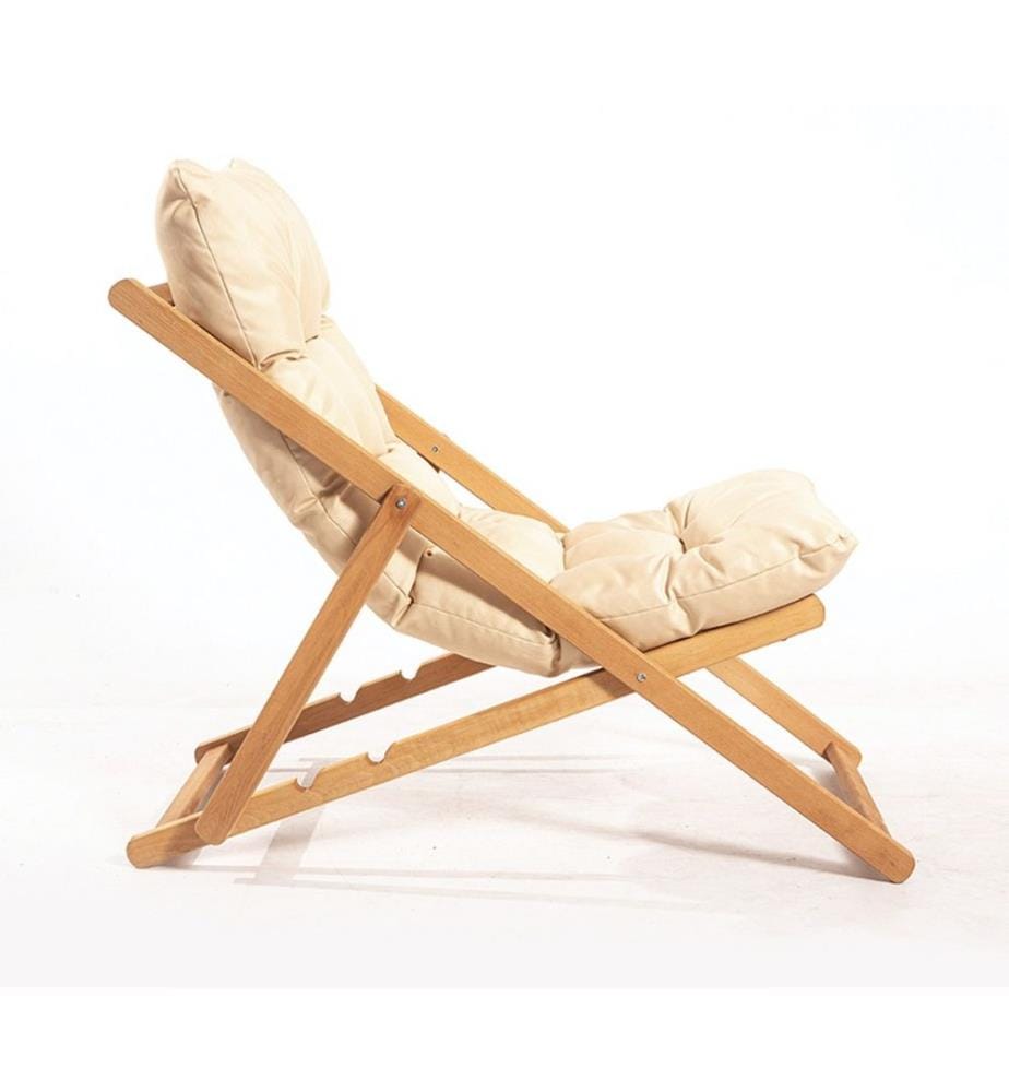 Sedia da giardino, Marrone crema, Legno di faggio, Senza verniciatura