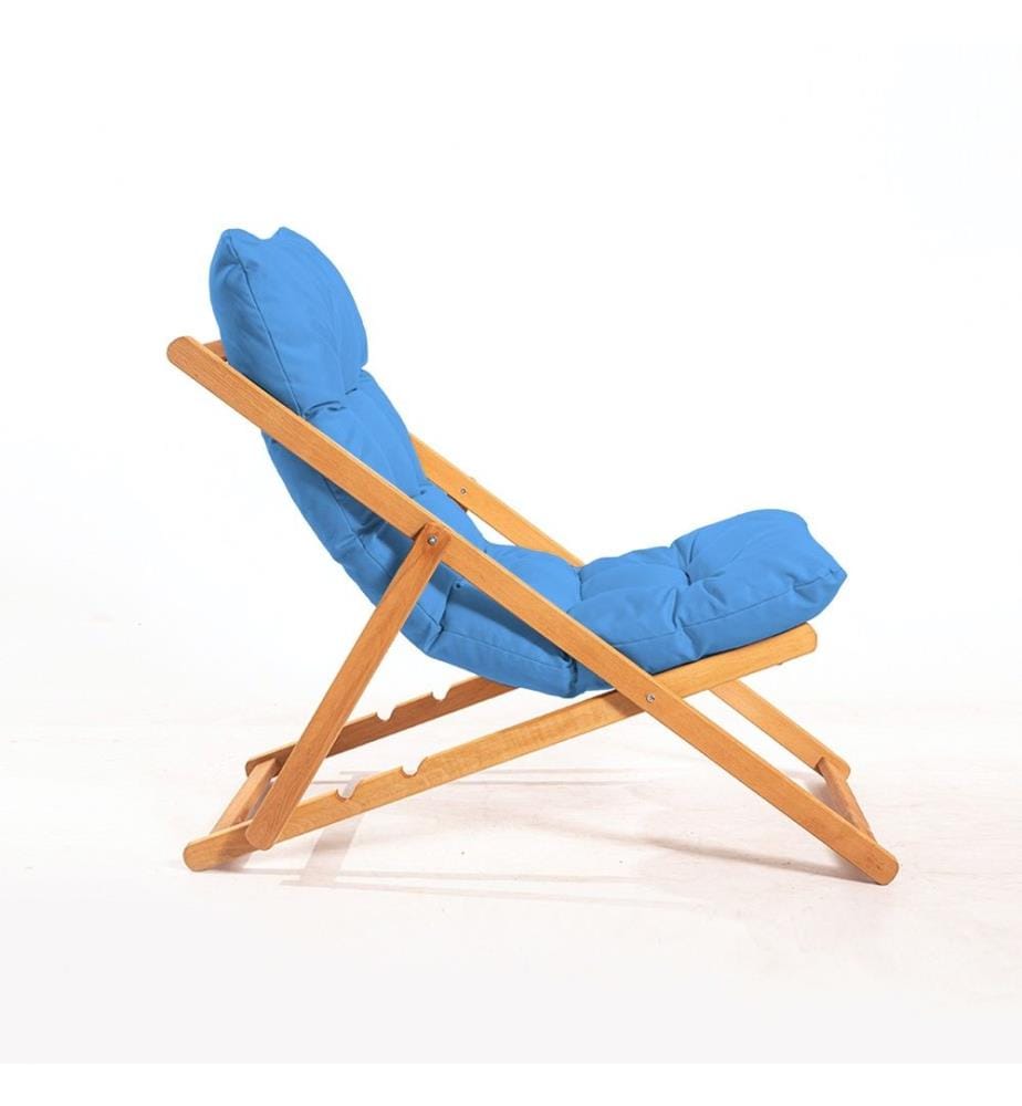 Sedia da giardino, Blu, Naturale, Legno di faggio