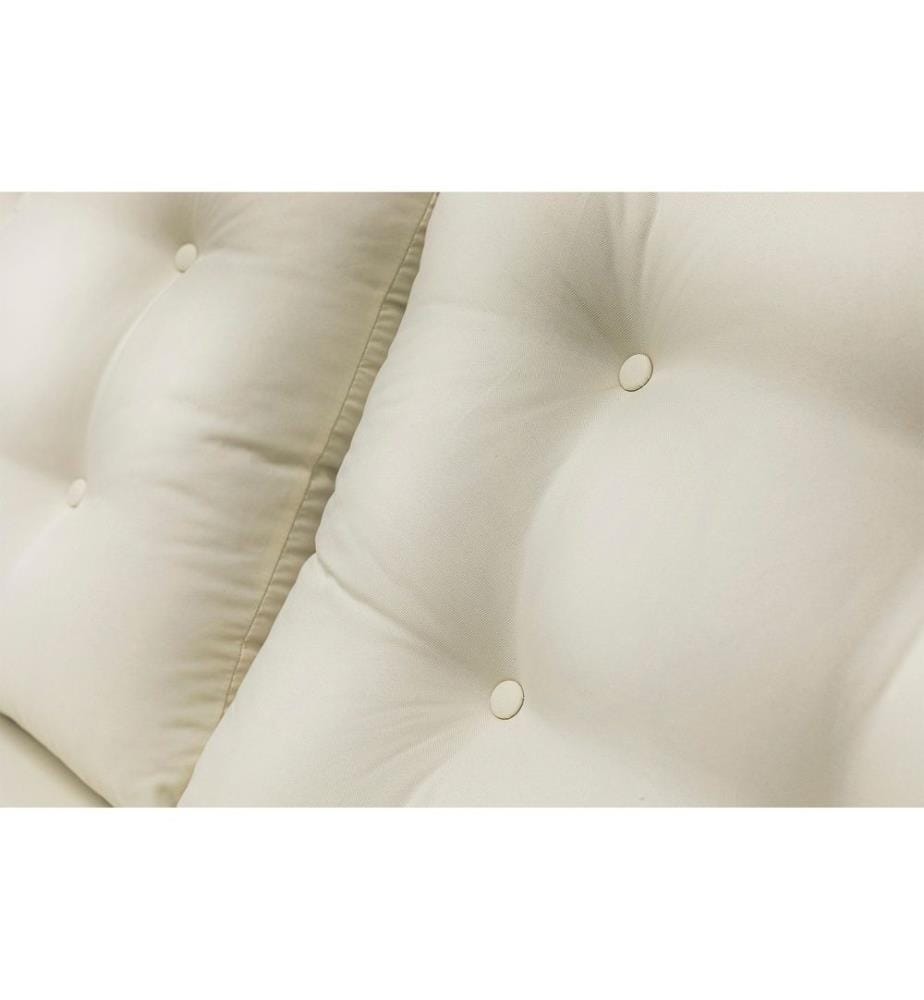Garten-Doppel-Schaukelstuhl, Creme, Gestell aus Kiefernholz, Polyester-Gewebe