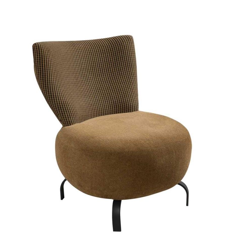 Ohrensessel, Senf, Gestell aus Hainbuchenholz, Chenille-Stoff
