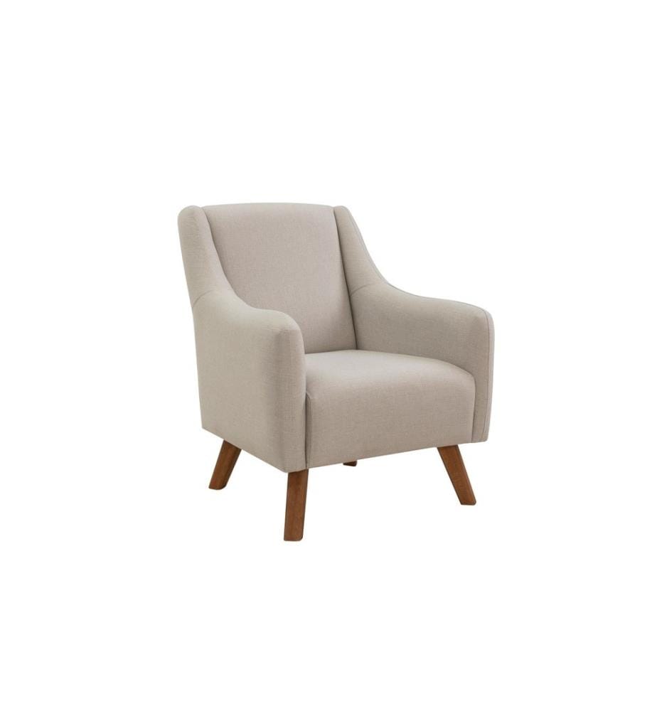 Sedia ad ala, Crema, Struttura: Legno di faggio, Tessuto: Tessuto 100% lino