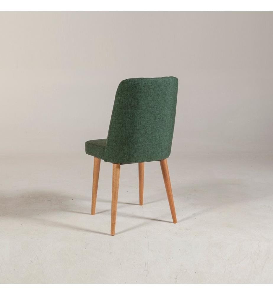 Sedia, Verde pino atlantico, pannello di particelle rivestito di melamina, materiale in tessuto di velluto
