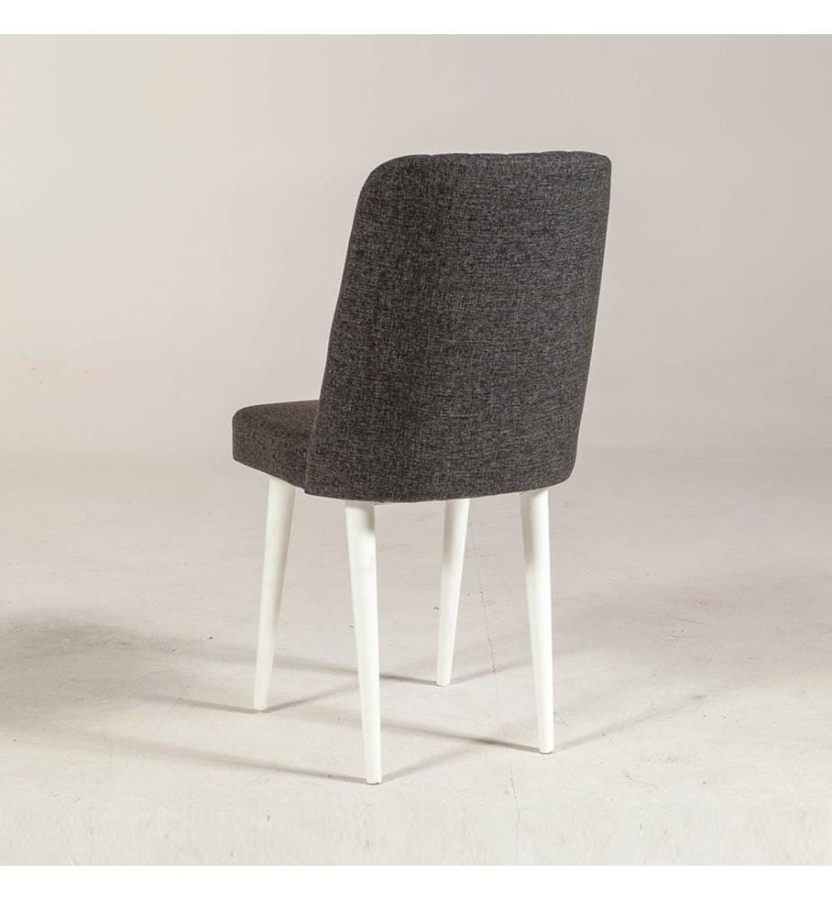 Chaise, blanc anthracite, panneau de particules mélaminé, tissu velours