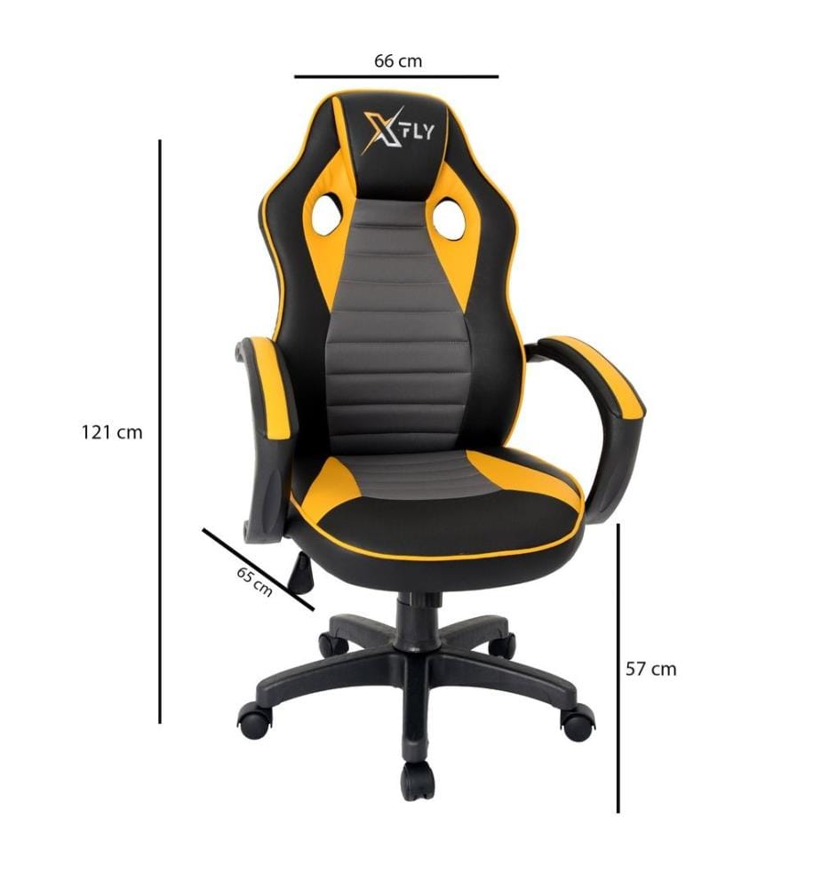Sedia da gioco, giallo nero, poliuretano