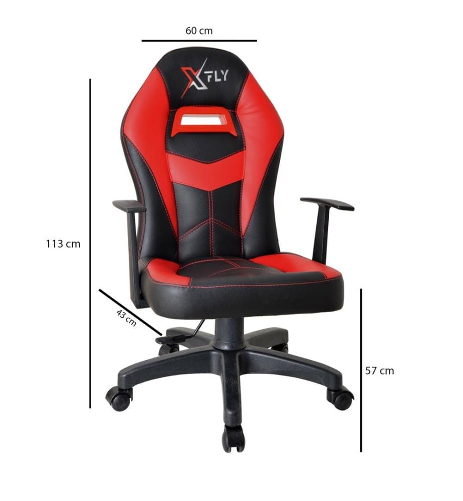 Gaming Stuhl, Rot Schwarz, Polyurethan