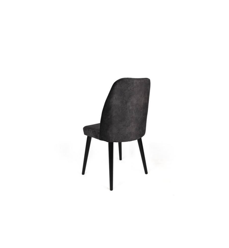 Set di sedie , 4 pezzi, Antracite, Nero, Struttura: Metallo , Seduta: Tessuto di velluto