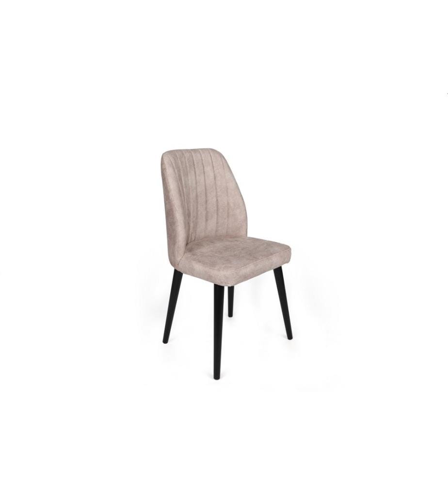 Set di sedie , 4 pezzi, Crema, Nero, Struttura: Metallo , Seduta: Tessuto di velluto
