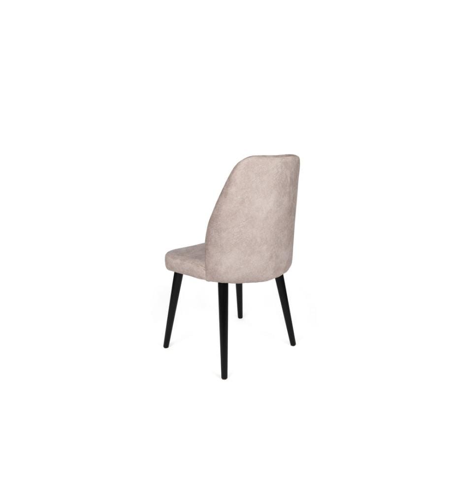 Set di sedie , 4 pezzi, Crema, Nero, Struttura: Metallo , Seduta: Tessuto di velluto
