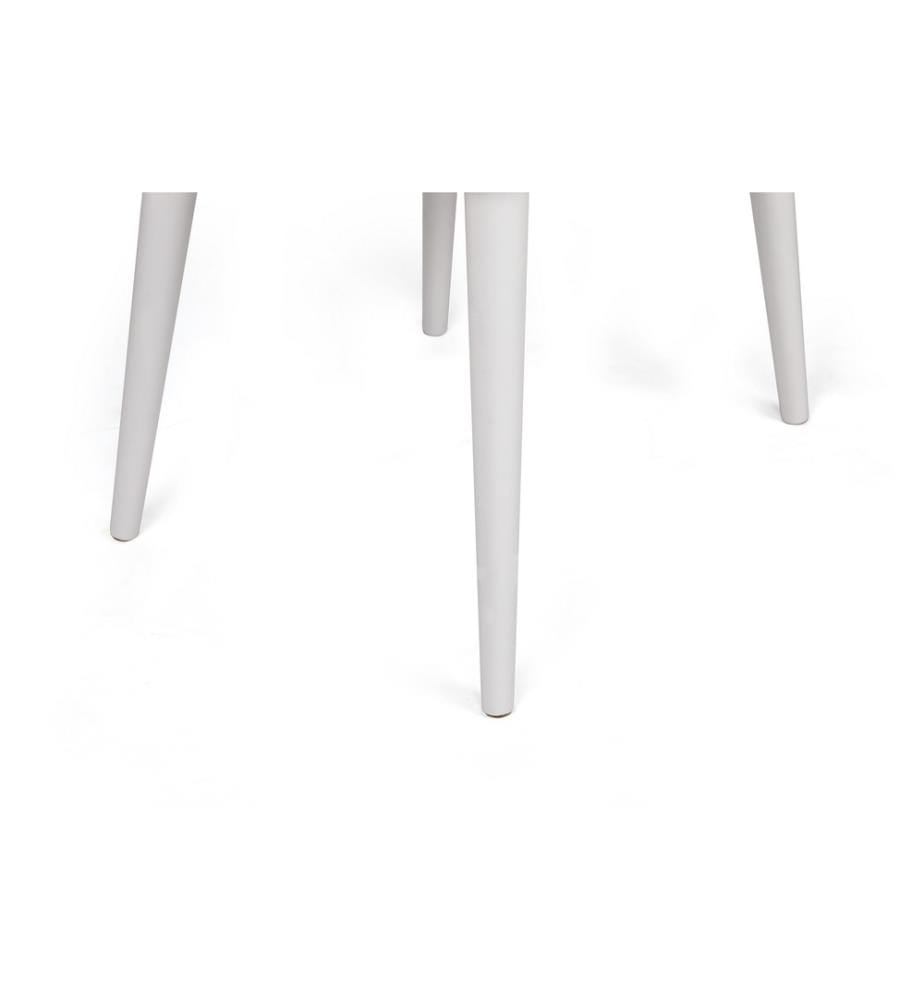 Ensemble de chaises, 4 pièces, Anthracite, Blanc, Cadre : Métal, Siège : Tissu Velours