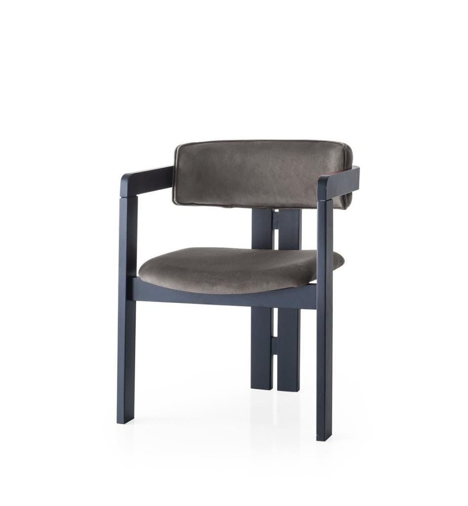 Sedia, Nero , Antracite, Struttura: Legno