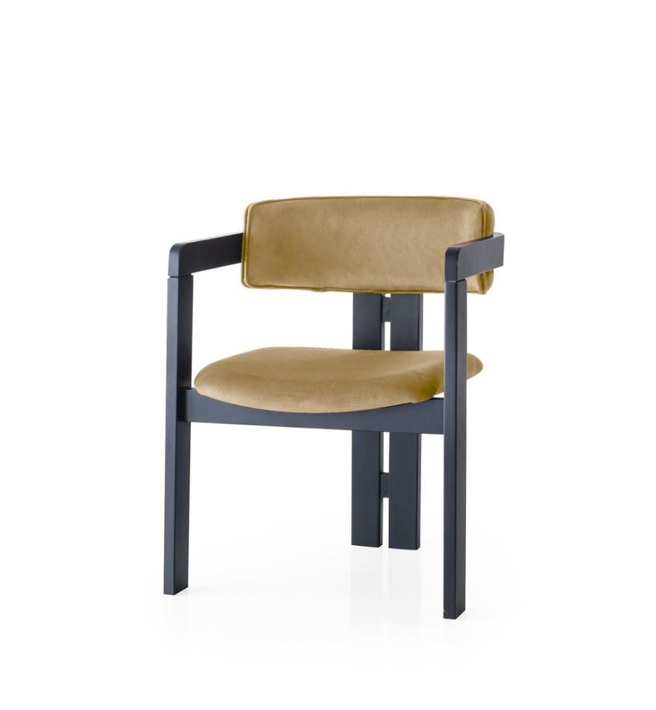 Sedia, Nero, Taupe chiaro, Struttura: Legno