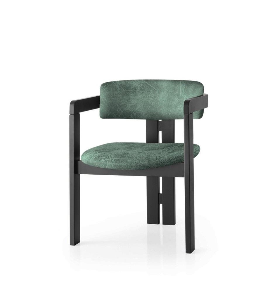 Sedia, Nero, Verde, Telaio: Legno