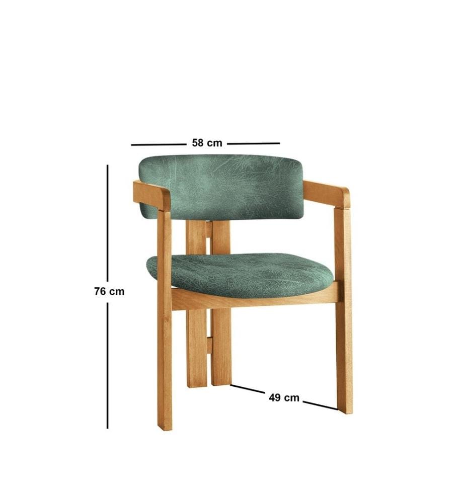 Chaise, Chêne, Vert, Cadre : Bois