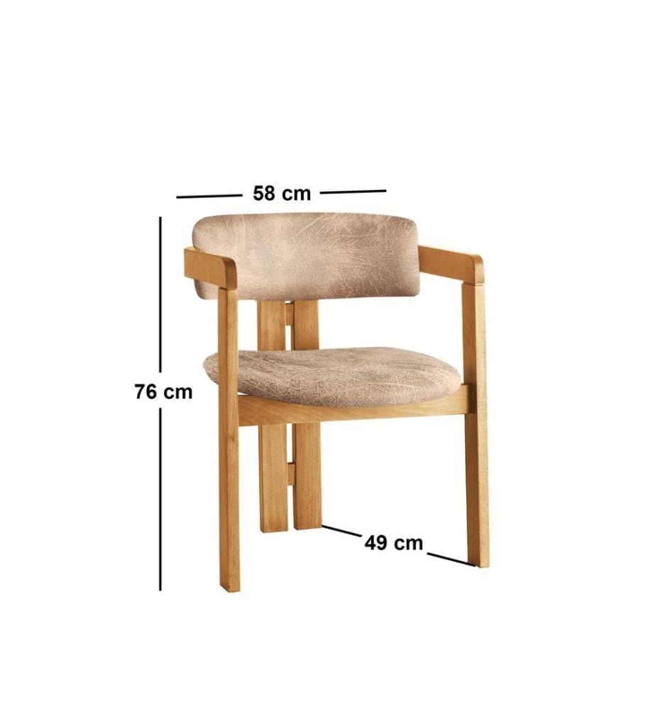 Sedia, Rovere, Beige, Struttura: Legno