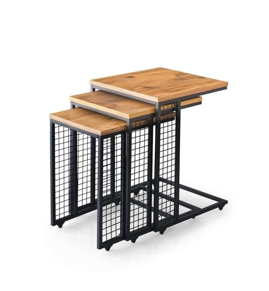 Nesting-Tisch, Kiefer, Gestell: 100% Melaminbeschichtete Spanplatte