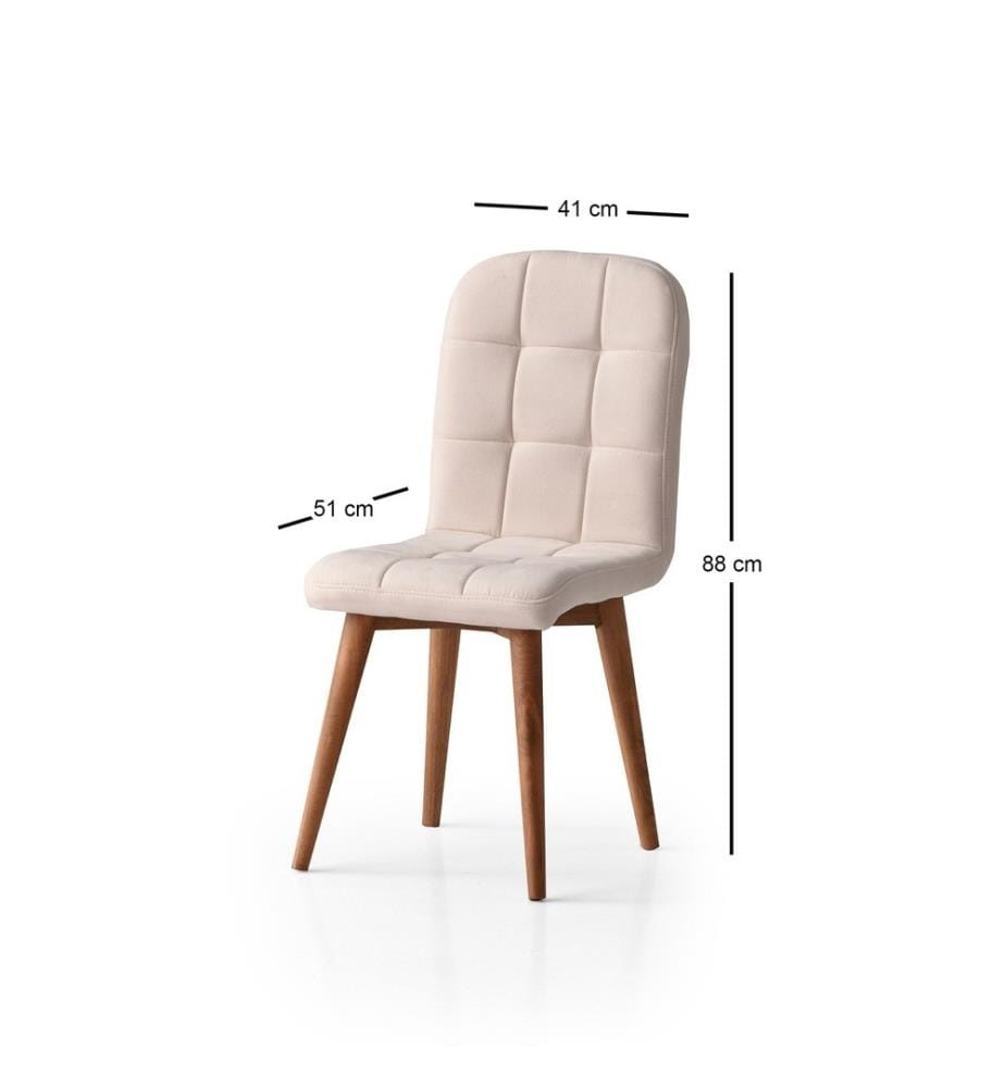 Set di sedie , 2 pezzi, Crema, Struttura: 100% compensato, gambe in faggio