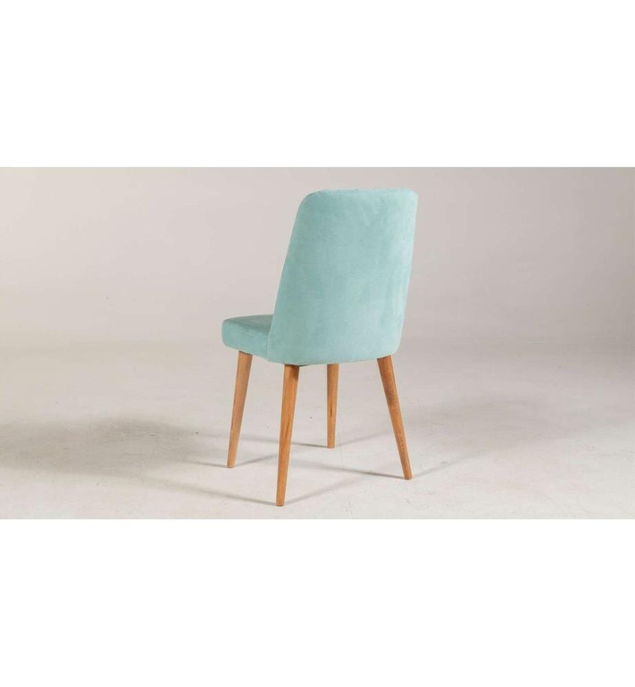 Stuhl, Atlantische Kiefer, Pistaziengrün, 100 % melaminbeschichtete Spanplatte, Bezugsmaterial: 100 % Leinen, Beine aus Hainbuche