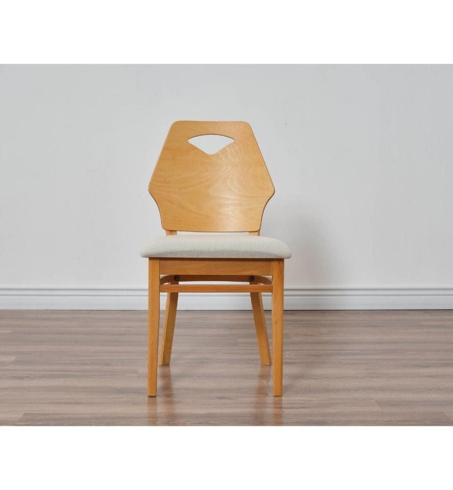 Stuhlset, 2-teilig, Eiche, Beige, Gestell: 100 % Hornbuchenholz