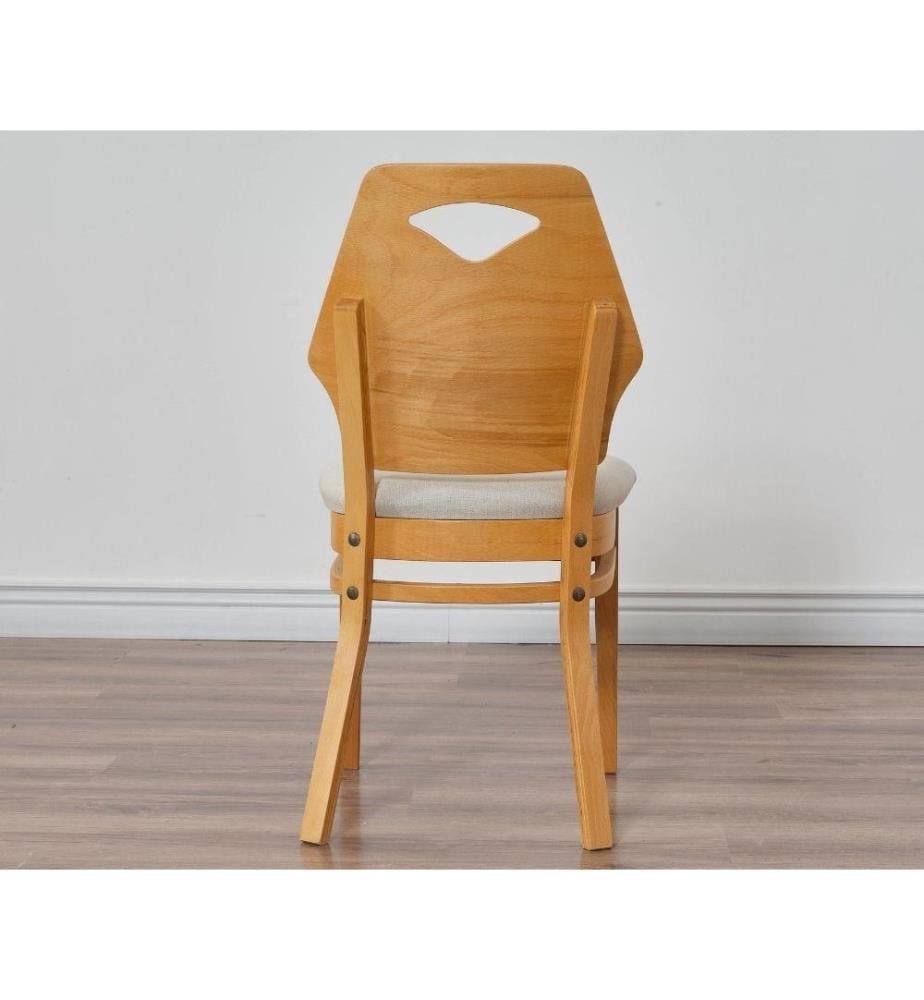 Stuhlset, 2-teilig, Eiche, Beige, Gestell: 100 % Hornbuchenholz