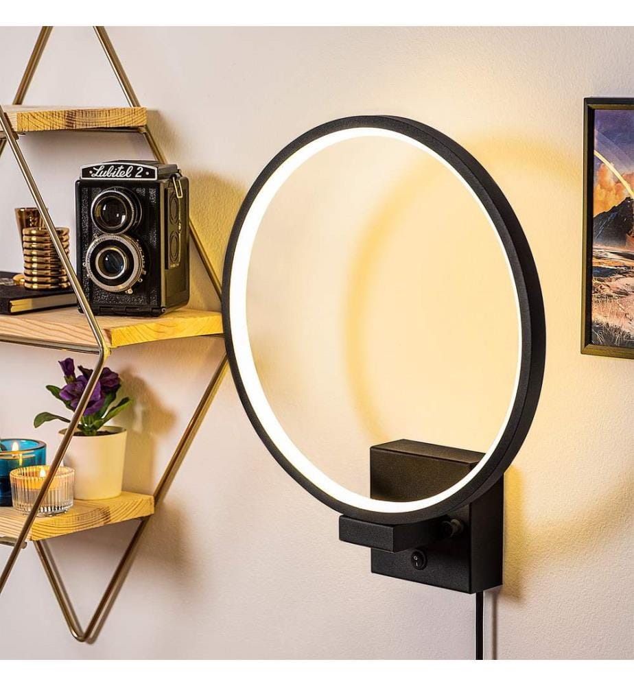Lampe Murale, Noir, Corps Métallique